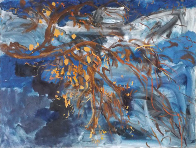 oil on canvas tree painting by Tereza Zikovska