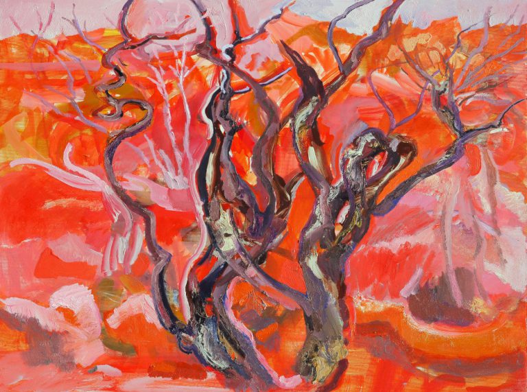 oil on canvas tree painting by Tereza Zikovska
